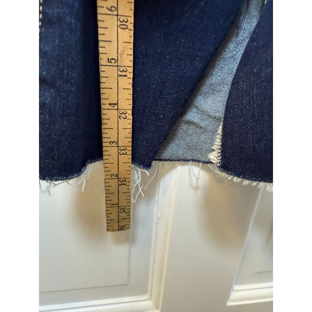 PAIGE High Rise Lou Lou Flare Jeans Twisted Seam Raw Hem Casabella Sz Size 31 - Picture 14 of 16